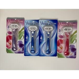 Lot of 4 Discontinued Venus Divine Sealed Razors Blue Pink Purple Y2K 2000s New